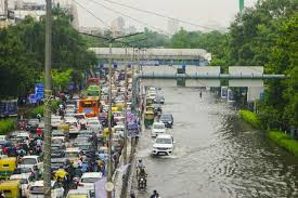 Heavy Rain Causes Widespread Waterlogging, Traffic Jams Across Delhi