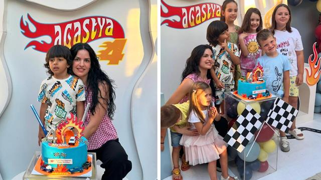 New Day, New Pics Of Natasa Stankovic With Son Agastya From Serbia Natasa
