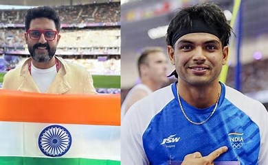 Watch: Abhishek Bachchan hugs Neeraj Chopra after medal win at Paris Olympics 2024 exclusive