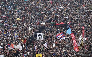 Protesters flood